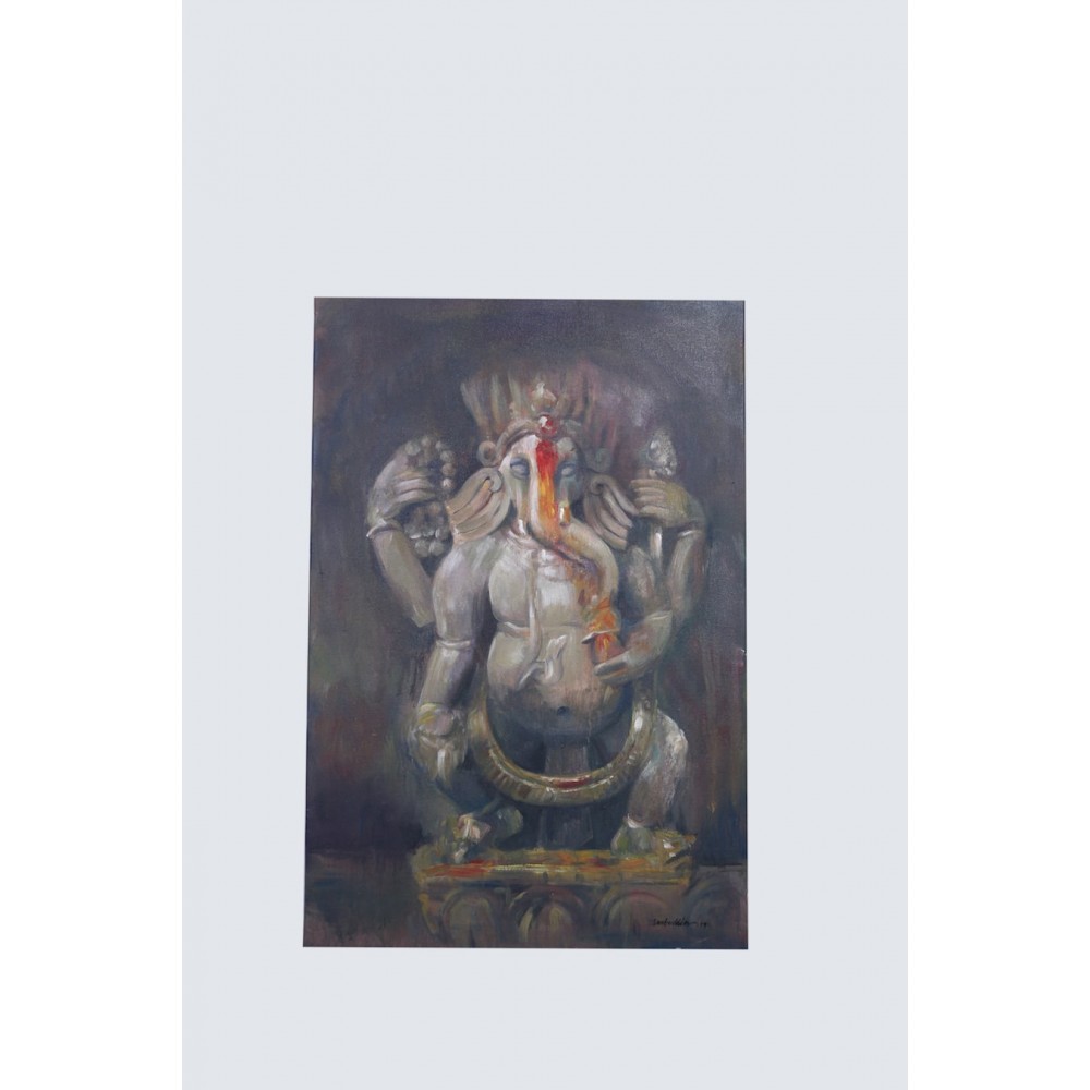GANESH Acrylic Canvas Painting | Creative Art | God Painting GANESH Acrylic Canvas Painting | Creative Art | God Painting