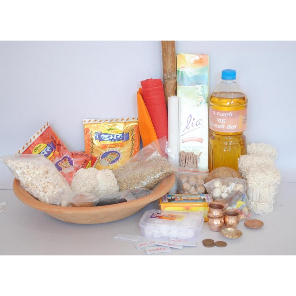 Chhetri/Brahman Lakh Batti Set | Pooja Samagri | Small Set