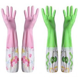 Kitchen Dishwashing Gloves, Long Elbow Length - Set of 2 Gloves