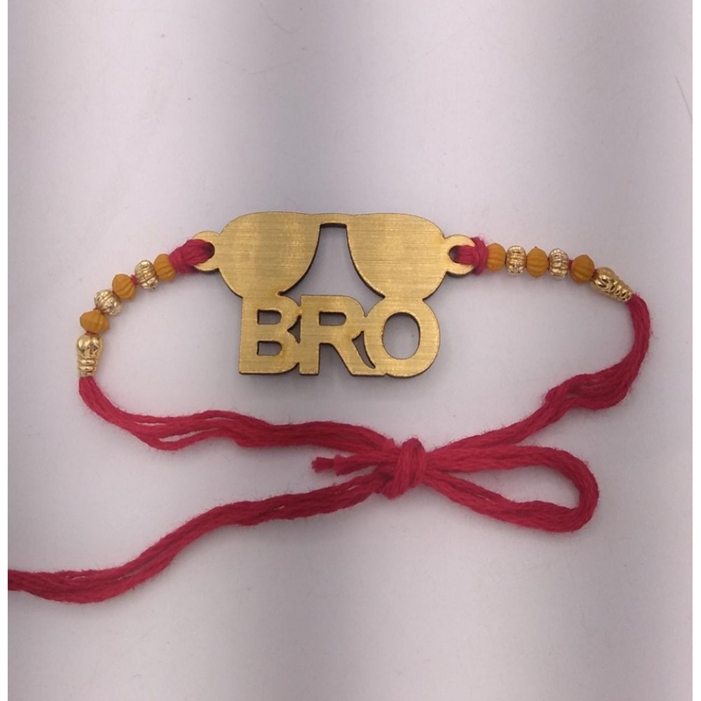 Bro-Wooden Carved Rakhi | Best Rakhi for Brother Bro-Wooden Carved Rakhi | Best Rakhi for Brother