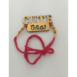 Cute Bhai Rakhi for Brother | Wooden message Rakhi