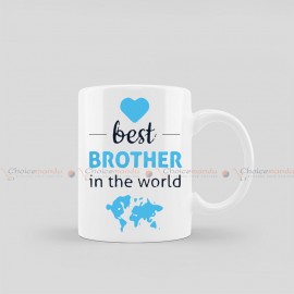 Best Brother In The World Printed Mug | Tihar special