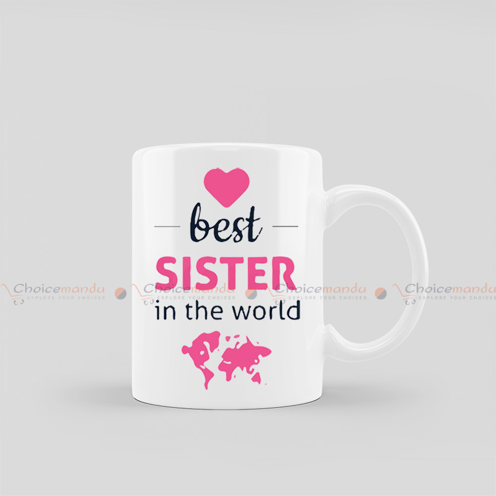 Best Sister In The World Customized Coffee Mug | Rakshya Bandhan Special Best Sister In The World Customized Coffee Mug | Rakshya Bandhan Special
