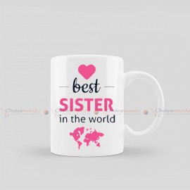 Best Sister In The World Customized Coffee Mug | Rakshya Bandhan Special