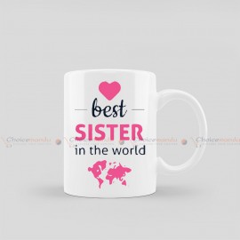 Best Sister In The World Customized Coffee Mug | Rakshya Bandhan Special