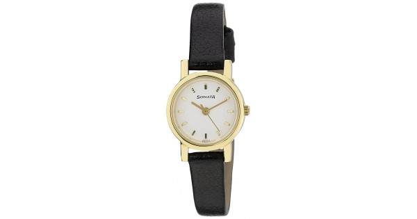 SONATA 8976YL02 White Dial Leather Strap Analog Women s Watch Choicemandu.Com