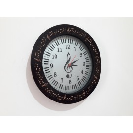 Treble Clef Clock |Stylish Wooden Carved Round Wall Clock | Home & Office Decor Treble Clef Clock |Stylish Wooden Carved Round Wall Clock | Home & Office Decor