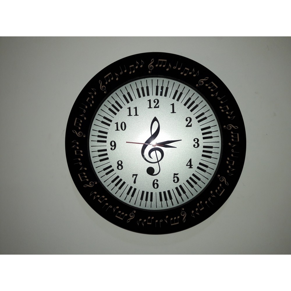 Treble Clef Clock |Stylish Wooden Carved Round Wall Clock | Home & Office Decor Treble Clef Clock |Stylish Wooden Carved Round Wall Clock | Home & Office Decor
