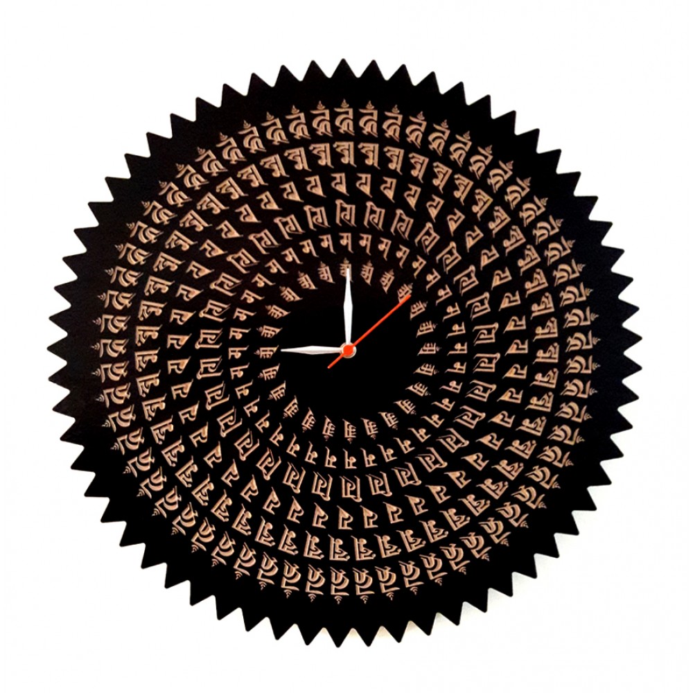 Om Mane Padme Hum-Ranjana Lipi Wall Clock | Tibetan Lipi Incredible Clock Om Mane Padme Hum-Ranjana Lipi Wall Clock | Tibetan Lipi Incredible Clock