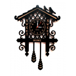 Sweet Home Classic Wall Clock-Wooden Processed