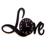 Love Wall Clock- A wonderful gift for your beloved ones | Dark Brown Love Wall Clock- A wonderful gift for your beloved ones | Dark Brown