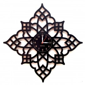 Beautifully designed Wooden Processed Wall Clock | Dark Brown