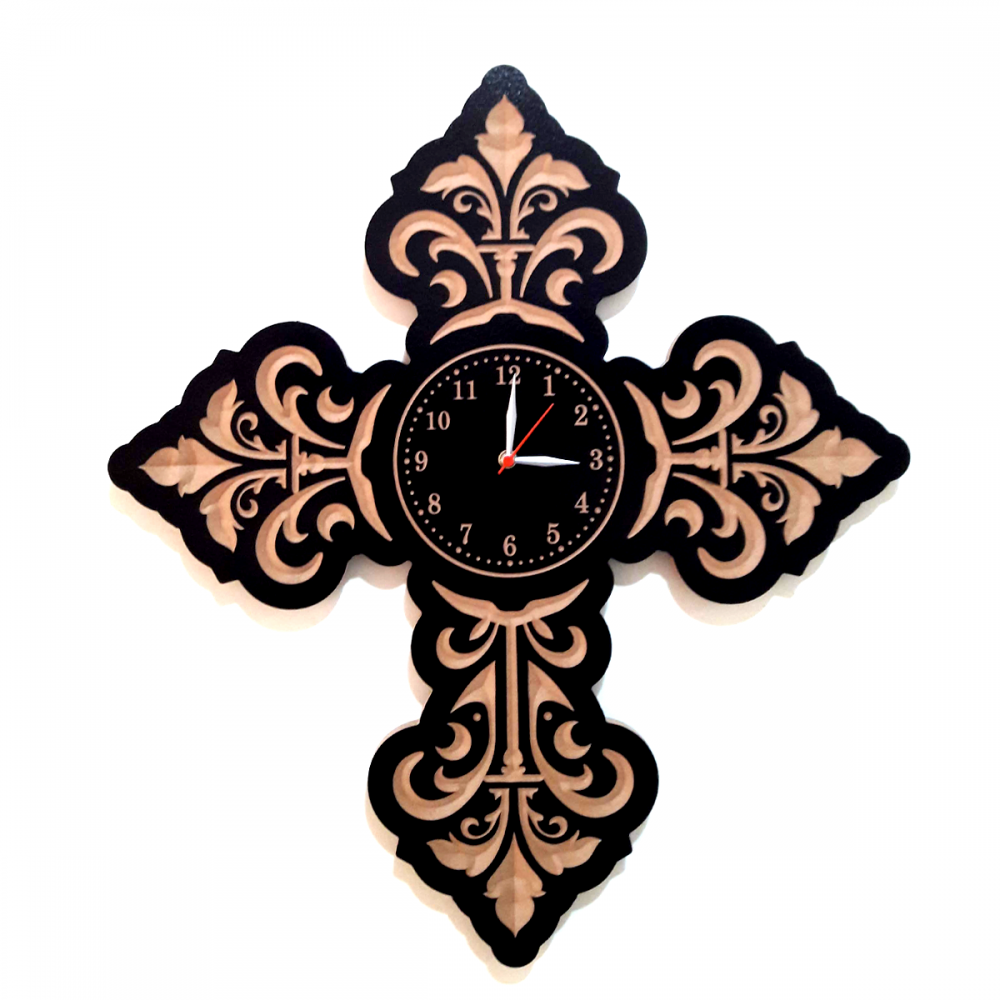 Uniquely Designed Cross Signed Wall Clock | Christmas Gift Uniquely Designed Cross Signed Wall Clock | Christmas Gift