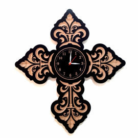 Uniquely Designed Cross Signed Wall Clock | Christmas Gift