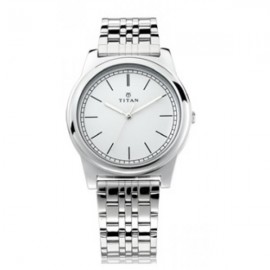 Titans  Men's C Watch With Metal Case And Silver Metal Strap 99001SM01 - Classic Watch