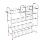 Stainless Steel 5 Layer Wall Mount Kitchen Dish Rack 