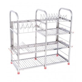 Stainless Steel 4 Layer Wall Mount Kitchen Dish Rack
