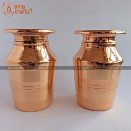 Copper Ghalcha Set 5″ | Tama Ghalcha Set | Puja Kalash Jodi