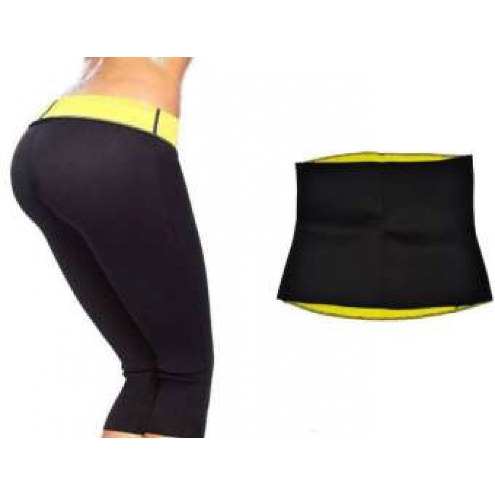 Hot Shapers Slimming Pants Sweat Sauna Body Shaping Trouser and Hot Shaper Belt Combo Hot Shapers Slimming Pants Sweat Sauna Body Shaping Trouser and Hot Shaper Belt Combo