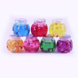 Pack of 5 Multicolored Crystal Mud Slime