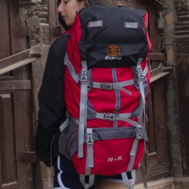 Bajrang Outdoor/Trekking/Hiking Lightweight 70+5L Backpack With Attached Rain Cover