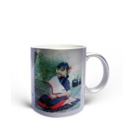 Personalized Ceramic Silver Toned Mug | Custom Photos, Logos Printed Mug