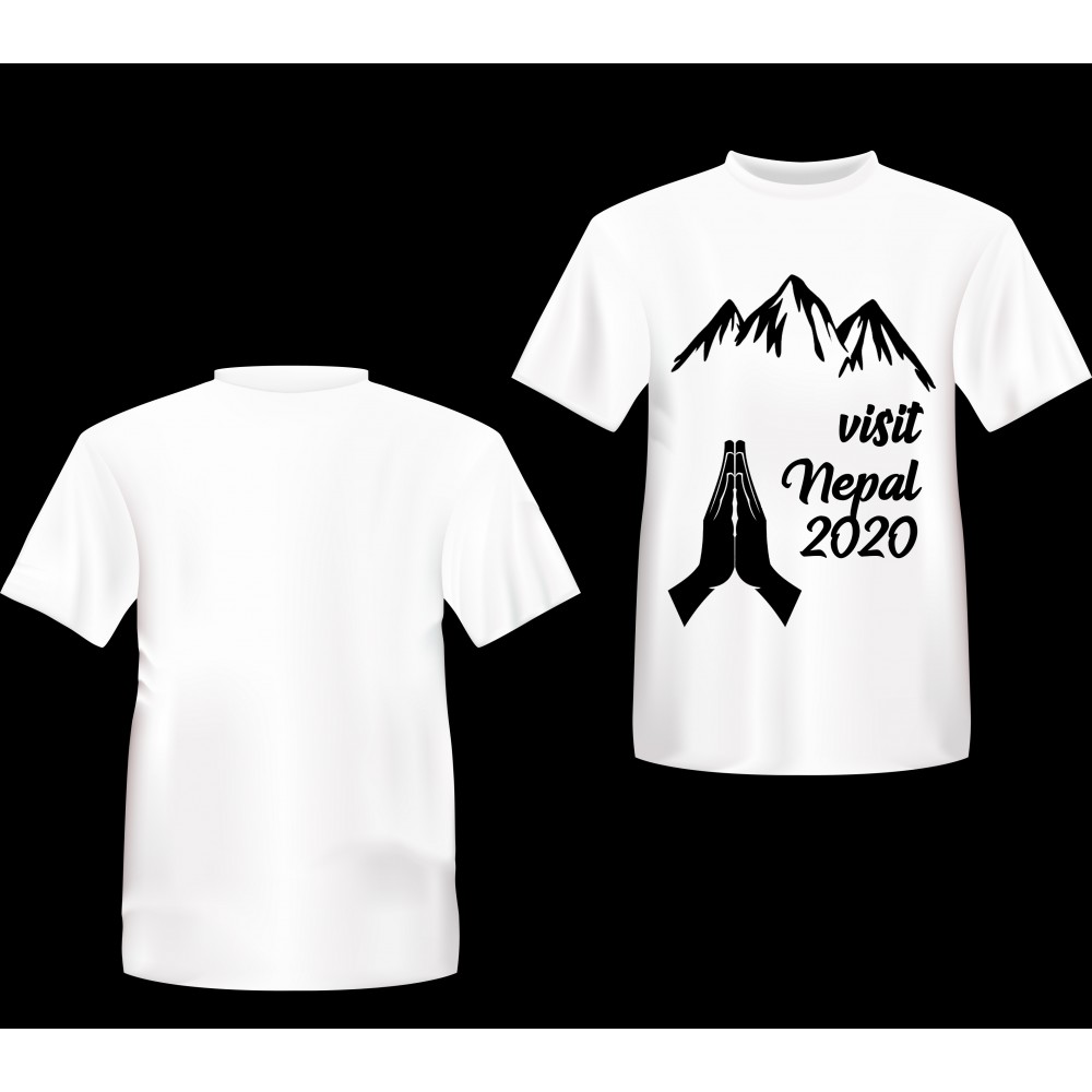 Visit Nepal 2020 Printed T-shirt with MT. Everest Sagarmatha Visit Nepal 2020 Printed T-shirt with MT. Everest Sagarmatha