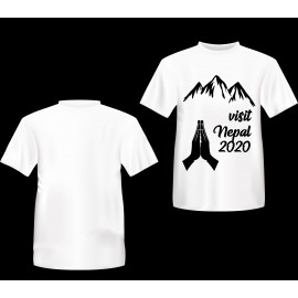 Visit Nepal 2020 Printed T-shirt with MT. Everest Sagarmatha