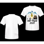 Visit Nepal 2020 Printed T-shirt with Natural Heritage of Nepal