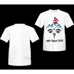 Visit Nepal 2020 Printed T-shirt with Lord Buddha Eye