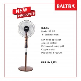 BALTRA Stand Fan | Dolphin | 16 inch osciliation Fan | 3 speed control | Low noise operation | 24 months warranty