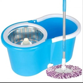 360° Floor Magic Spin Mop Bucket Set Microfiber Rotating Dry Heads (Color Varied)