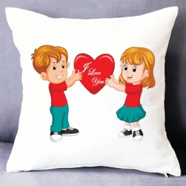 Couple Love Design Cartoon Printed Valentine Special Gift Cushion  Couple Love Design Cartoon Printed Valentine Special Gift Cushion