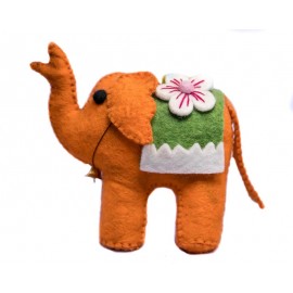 Handmade orange elephant doll