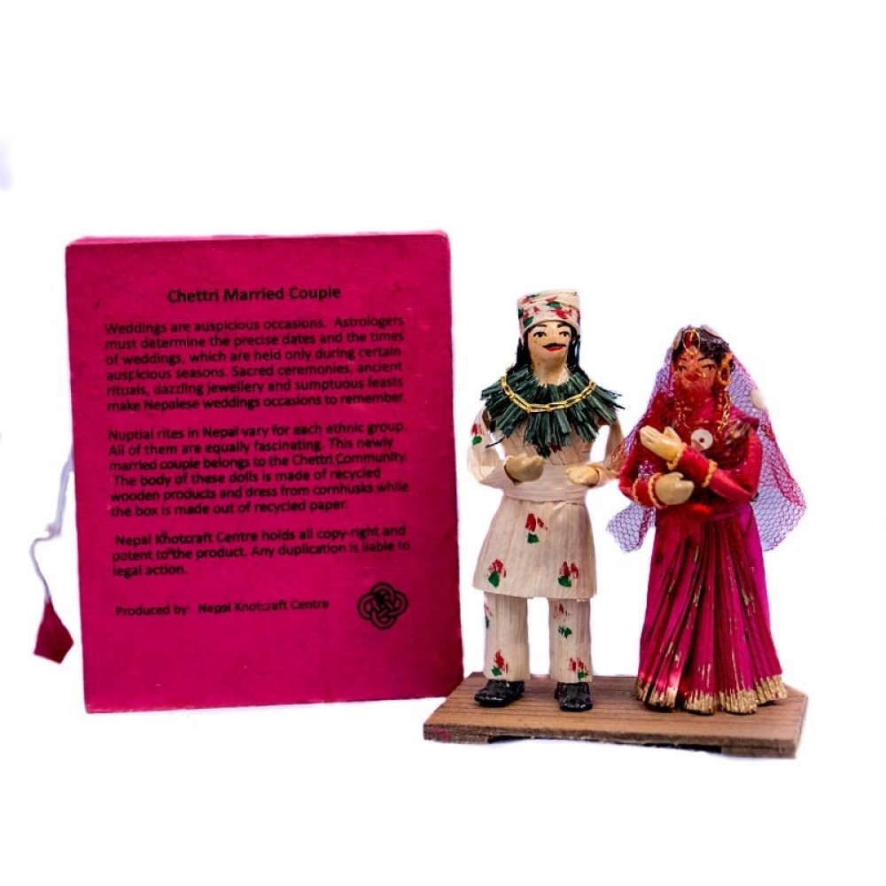 Doll With Box Chhetri Married Couple -Small Doll With Box Chhetri Married Couple -Small