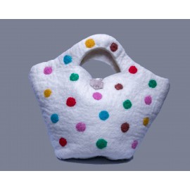 White Woolen ladies carry Bag White Woolen ladies carry Bag