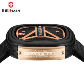 KADEMAN Square Dial Analog Watch – Black KADEMAN Square Dial Analog Watch – Black