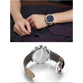 MEGIR Luxury White/Brown Chronograph Watch – Business Edition  MEGIR Luxury White/Brown Chronograph Watch – Business Edition
