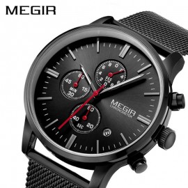 MEGIR Luxury Chronograph Stainless Steel Watch for Men