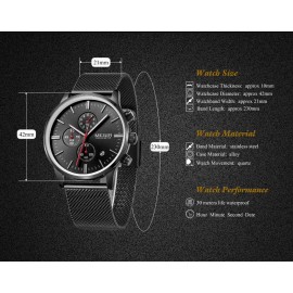 MEGIR Luxury Chronograph Stainless Steel Watch for Men MEGIR Luxury Chronograph Stainless Steel Watch for Men