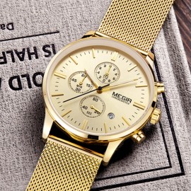 MEGIR Luxury Chronograph Stainless Steel Watch MEGIR Luxury Chronograph Stainless Steel Watch