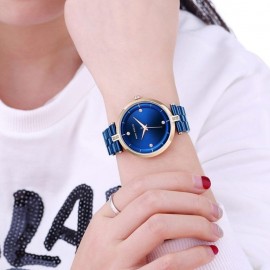 Mini Focus Stainless Steel Analog Quartz Watch For Women – Blue Mini Focus Stainless Steel Analog Quartz Watch For Women – Blue