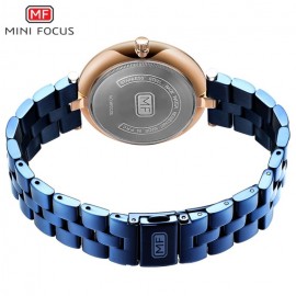 Mini Focus Stainless Steel Analog Quartz Watch For Women – Blue Mini Focus Stainless Steel Analog Quartz Watch For Women – Blue