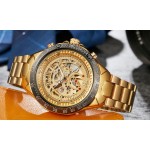 SEWOR Automatic Skeleton Mechanical Watch- Golden/Black SEWOR Automatic Skeleton Mechanical Watch- Golden/Black