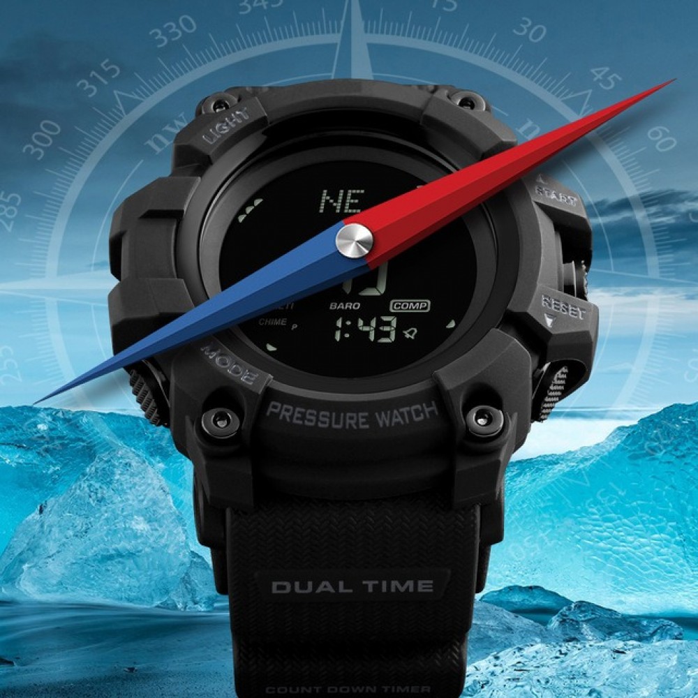 SKMEI MultiFunction Watch with Digital Compass and Barometer – Black SKMEI MultiFunction Watch with Digital Compass and Barometer – Black
