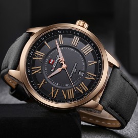 NaviForce NF9126 Date Function Analog Watch – Rose Gold/Black