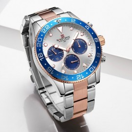 NaviForce NF9147 Business Chronograph Watch-Gold/Silver