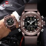 NaviForce NF9153 Multifunction Stainless Steel Dual Time Movement Watch-Coffee Color NaviForce NF9153 Multifunction Stainless Steel Dual Time Movement Watch-Coffee Color