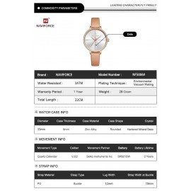 NaviForce NF 5006 Ladies Watch for Women –Grey