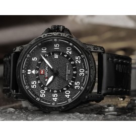 NaviForce NF9076 Date Function Silicon Analog Watch – Black